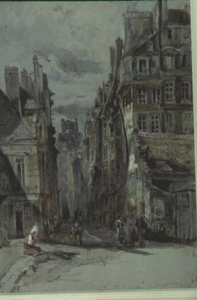 Cena de rua, velha Paris de Henry William Burgess