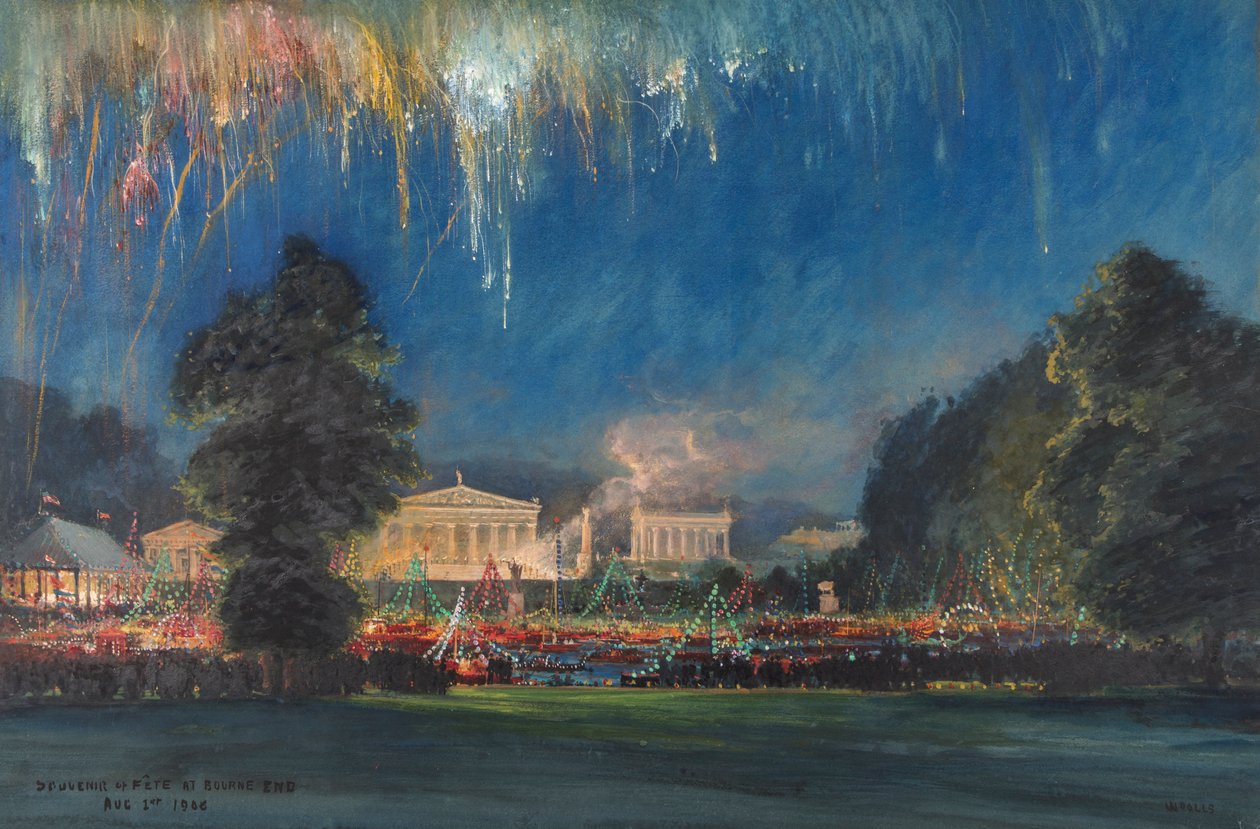 "Souvenir de Fête em Bourne End", Nova York Lodge, Buckinghamshire, 1º de agosto de 1908 de Henry William Woolls