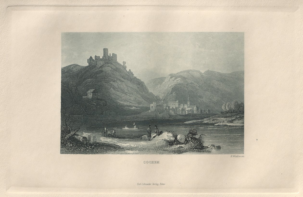 A pitoresca e romântica Renânia: Cochem, 1928. de Henry Winkles