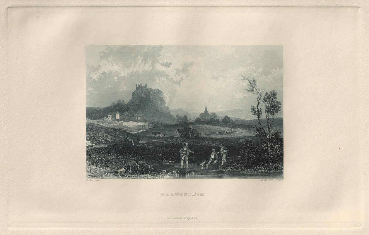 A pitoresca e romântica Renânia: Gerolstein, 1928. de Henry Winkles