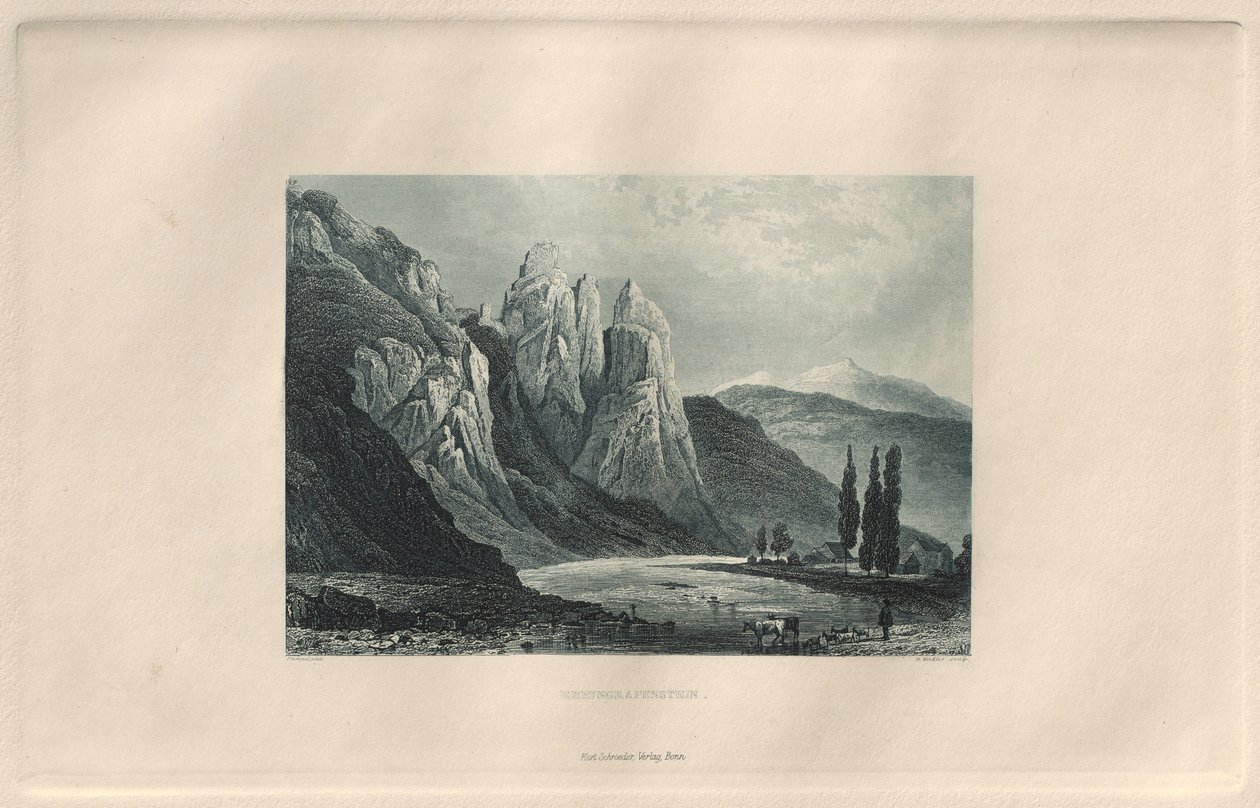 A pitoresca e romântica Renânia: Rheingrafenstein, 1928. de Henry Winkles