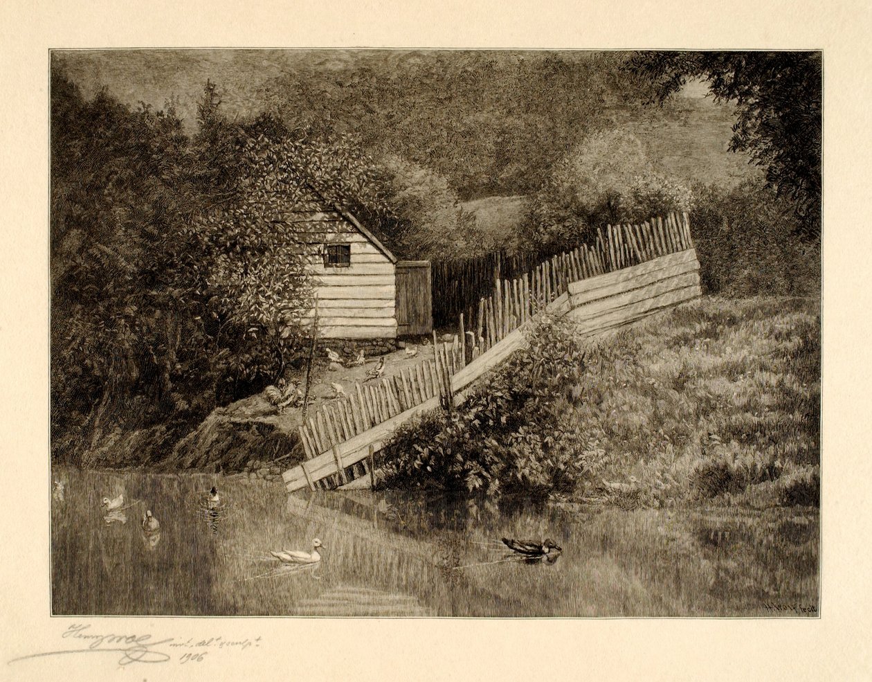 Um lago de patos de Henry Wolf