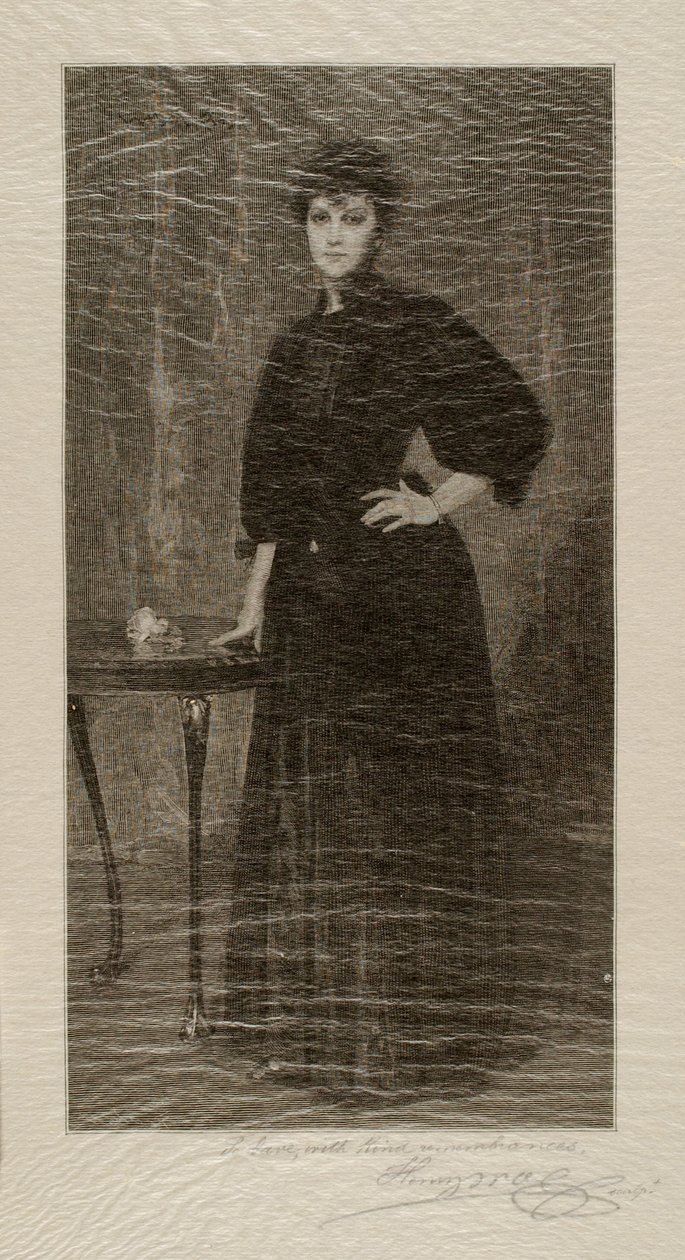Uma senhora de preto de Henry Wolf
