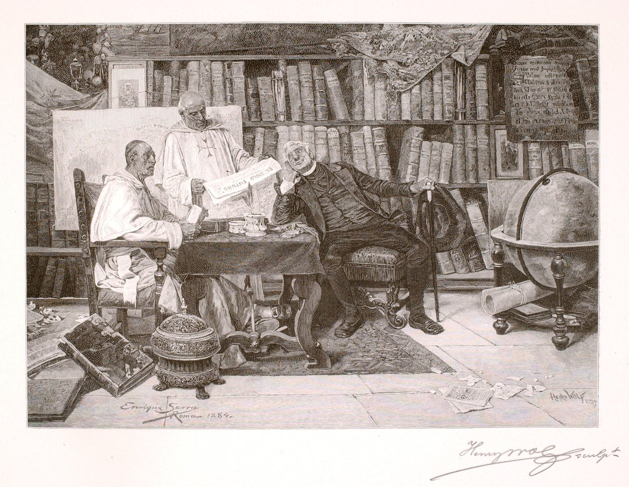 Uma passagem dos documentos de Henry Wolf