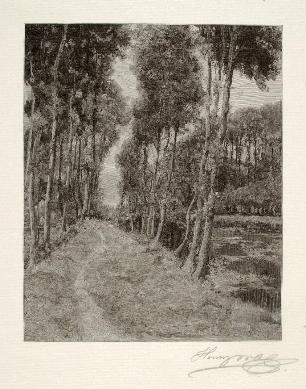 Um caminho para Longpre (Paisagem francesa) de Henry Wolf