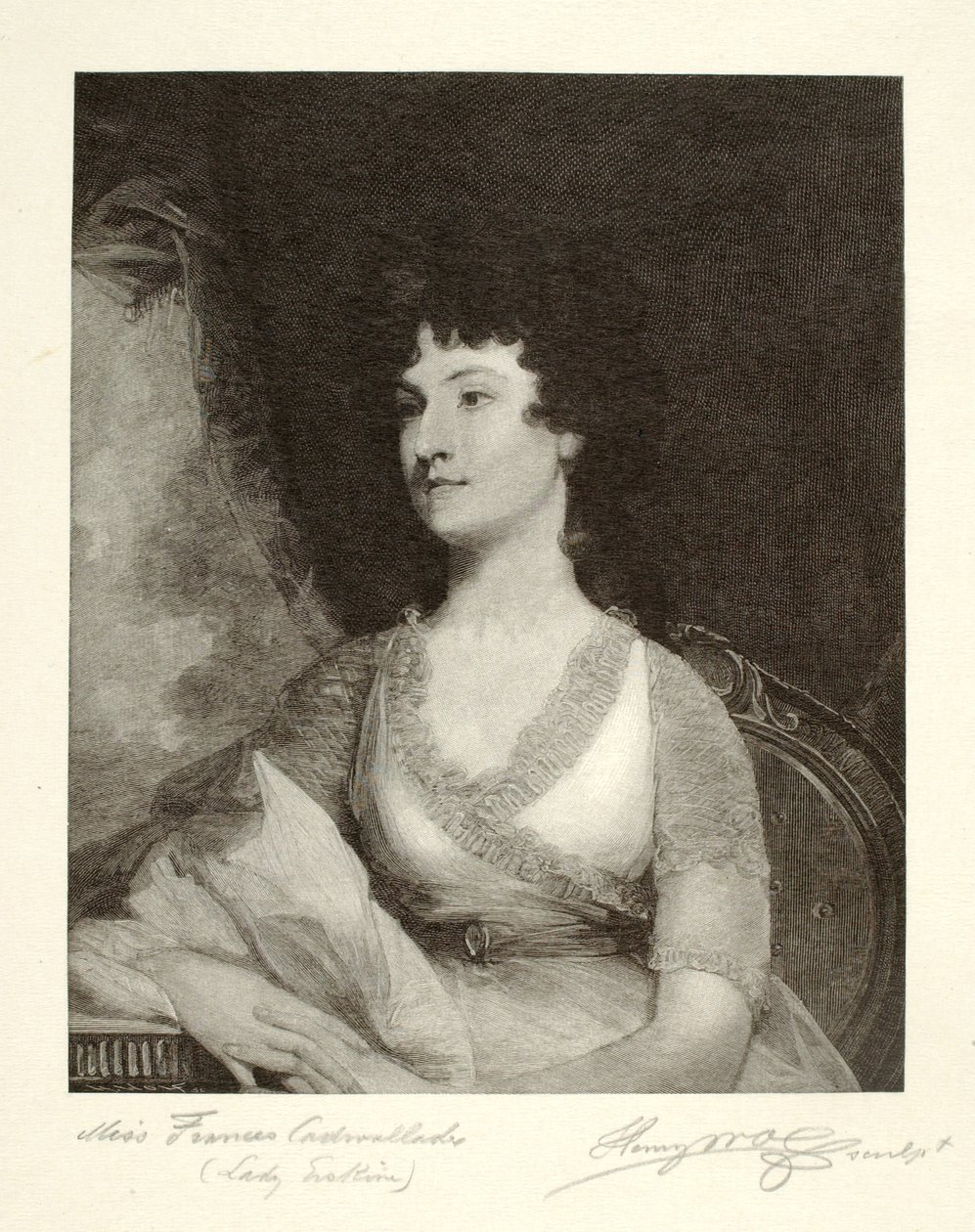 Miss Frances Cadwalader (Lady Erskine) de Henry Wolf
