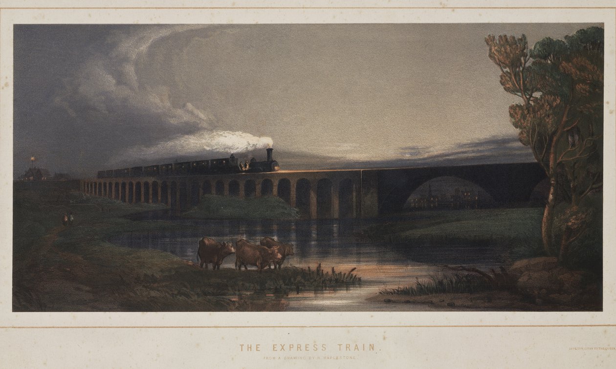 O trem expresso, 1850 de Henry after Maplestone