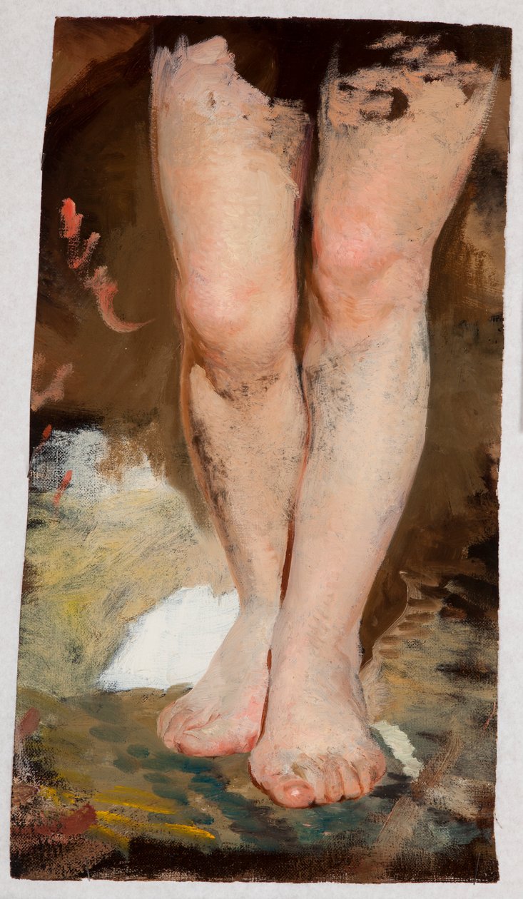 Estudo das pernas (Phryne) para a pintura "Phryne na festa de Poseidon em Eleusis" de Henryk Siemiradzki