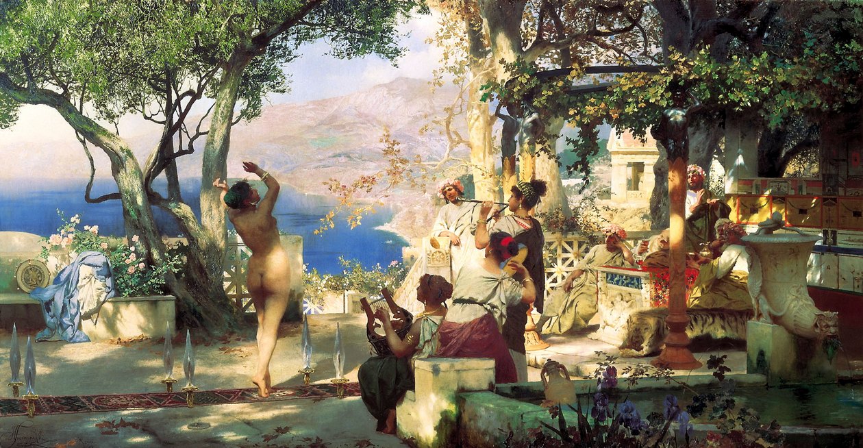Dança de Espada, 1881. de Henryk Siemiradzki