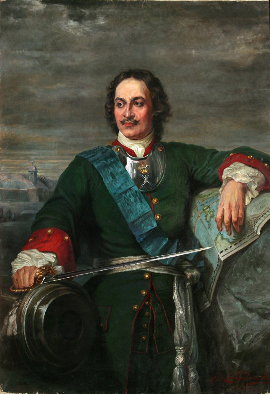 Pedro, o Grande, após Hippolyte Delaroche, 1914 de Henryka Bezler Ciszewska