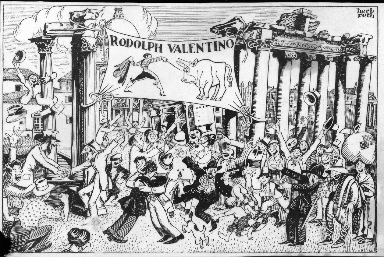 Chegada de Rudolph Valentino de Herb Roth
