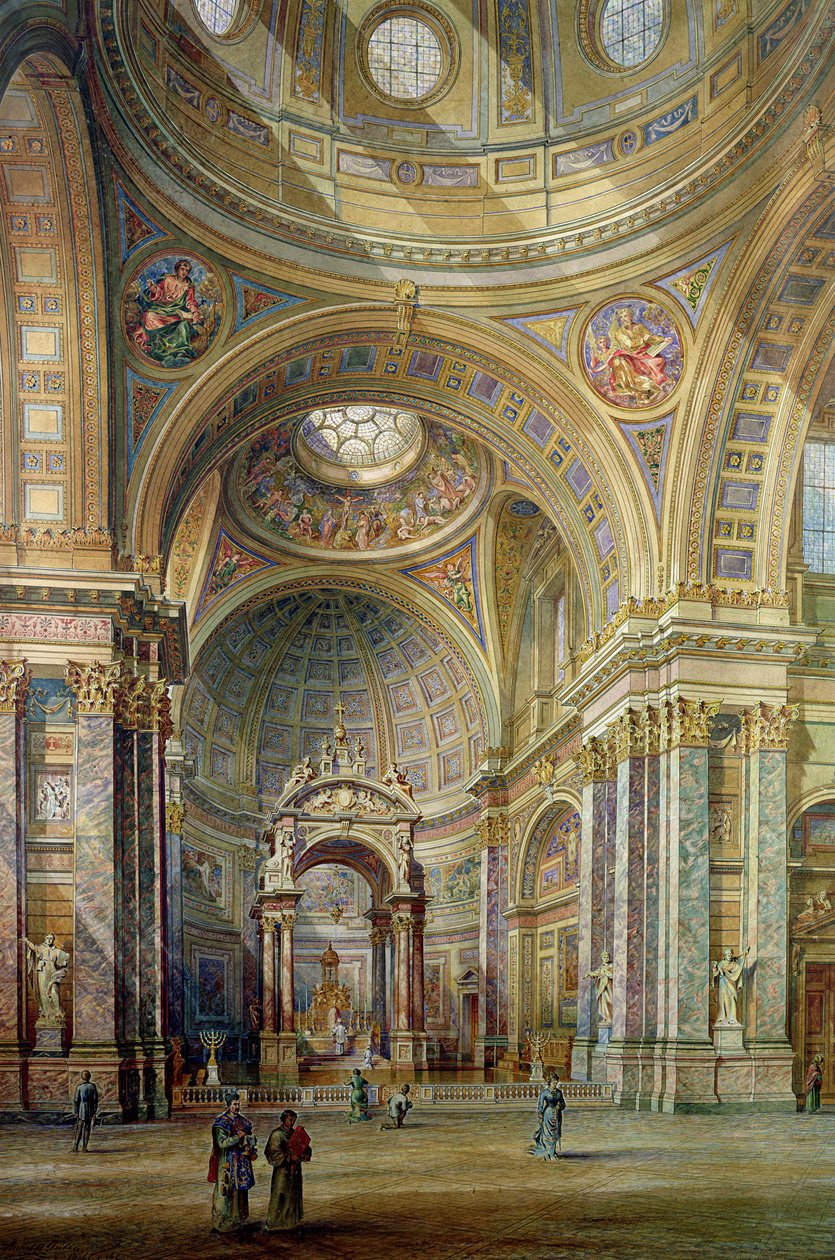 Vista interior, de, Brompton, oratório de Herbert A. Gribble