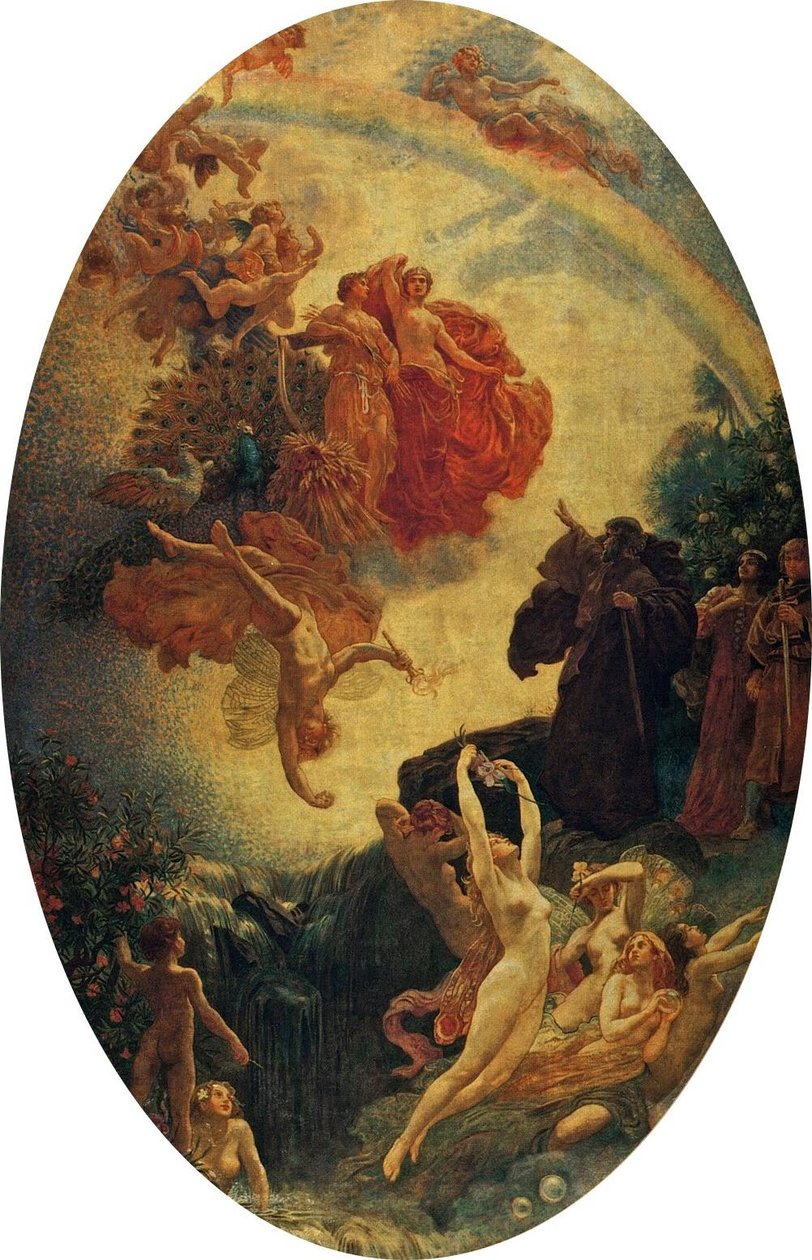 Próspero Invocando Ninfas e Deidades de Herbert James Draper