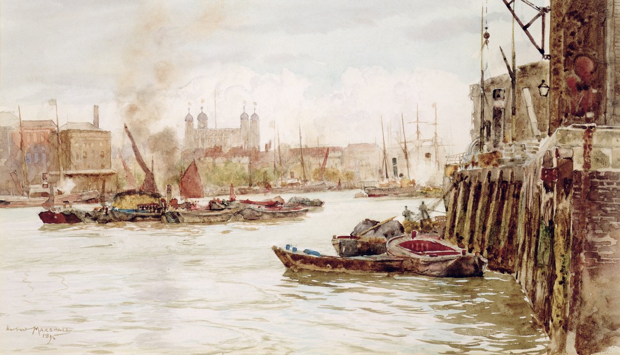 Porto de Londres: Upper Pool, 1896 de Herbert Menzies Marshall