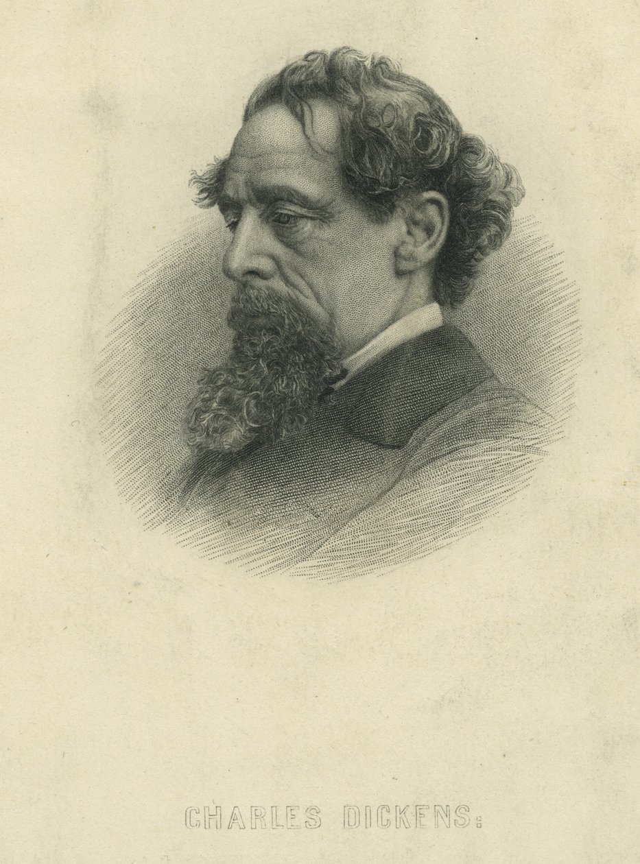 Charles Dickens - busto de retrato de Herbert Watkins