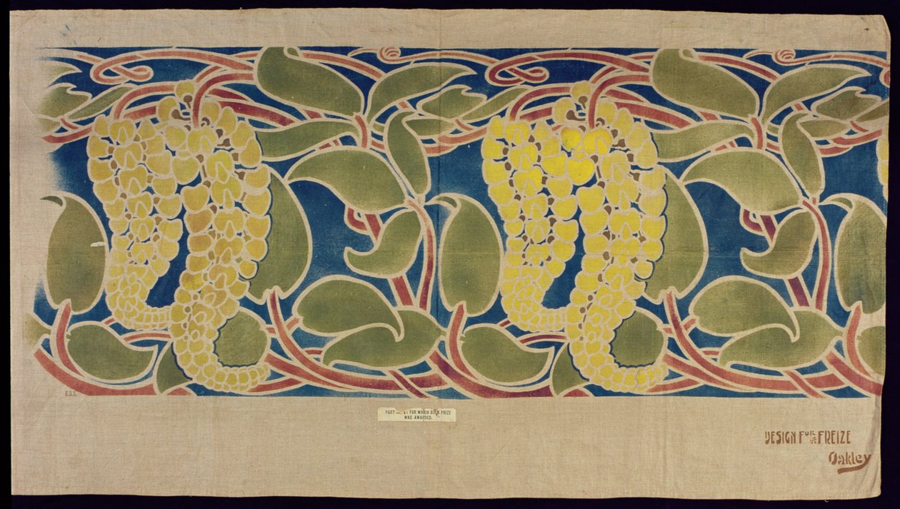 Amostra têxtil estampada, c.1896 de Herbert C. Oakley