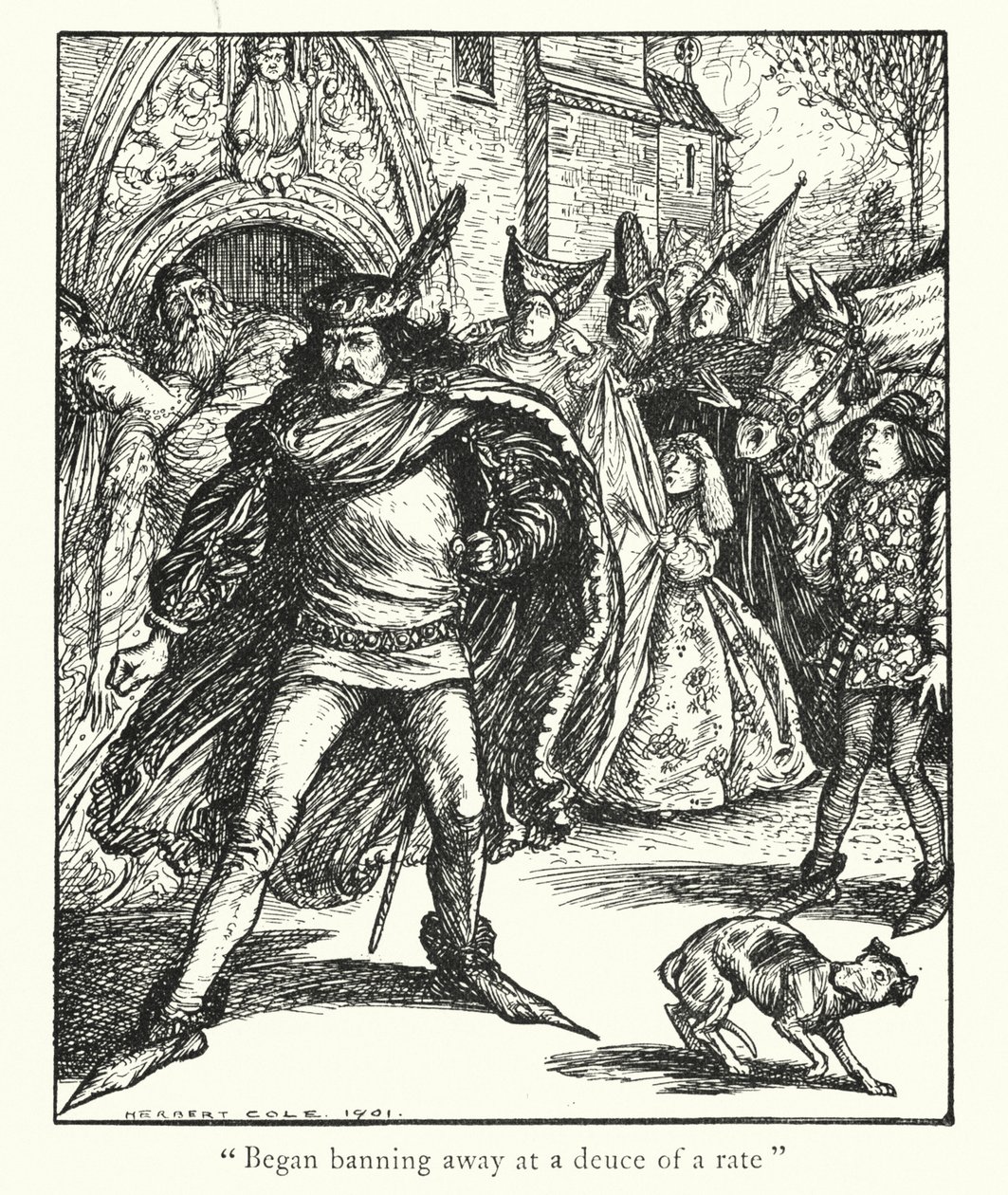 Lendas de Ingoldsby: O Aviso do Blasfemo (litografia) de Herbert Cole