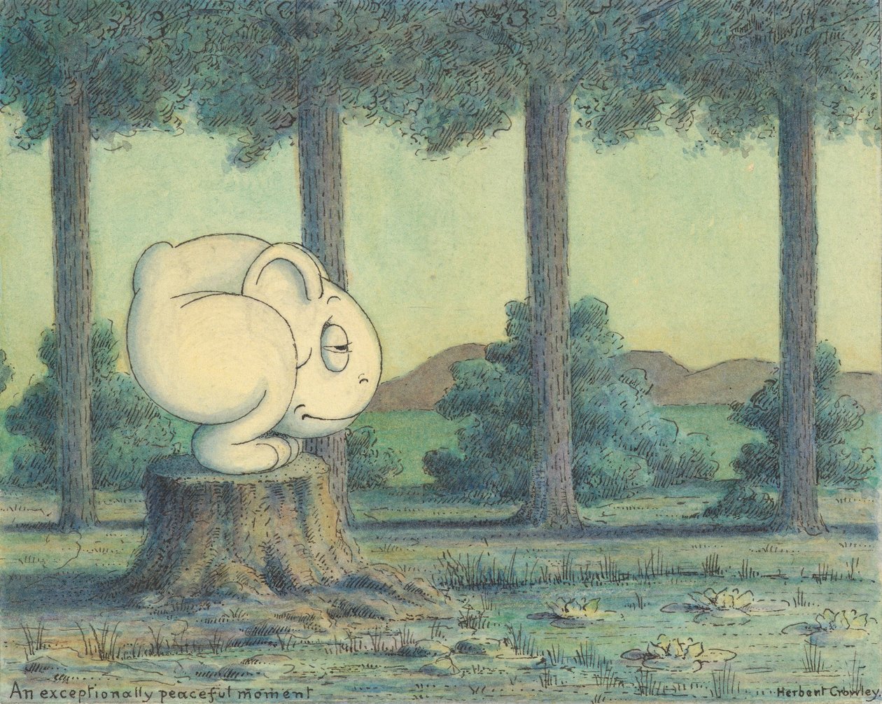 Um momento excepcionalmente pacífico, c.1910 de Herbert E. Crowley