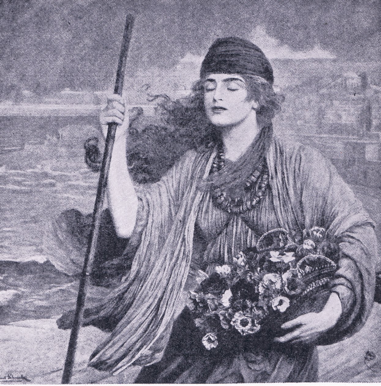Nydia, a garota cega de Pompéia, ilustração da The Worlds Library of Best Books, c.1940 de Herbert Gustave Schmalz