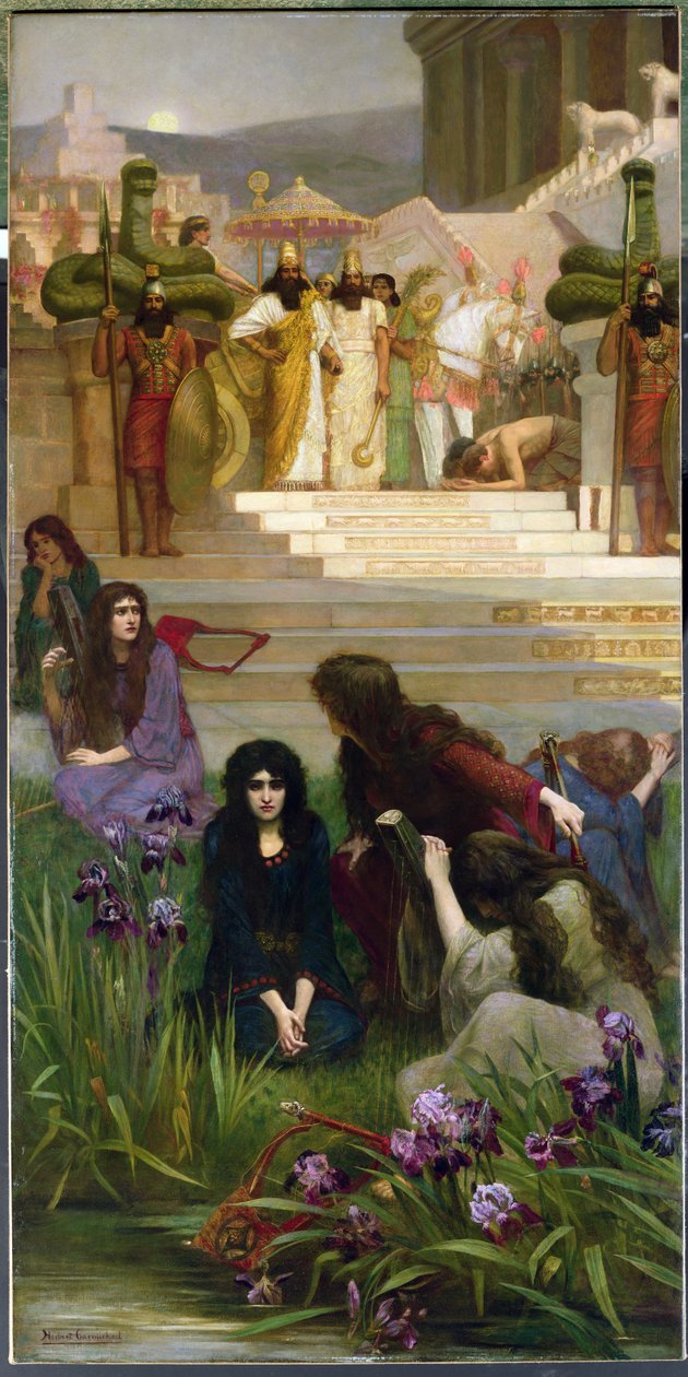 As Filhas de Judá na Babilônia (óleo sobre tela) de Herbert Gustave Schmalz