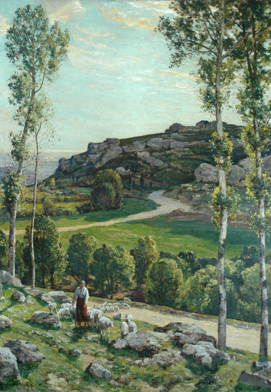 Uma estrada em Provence, 1904 de Herbert Hughes Stanton
