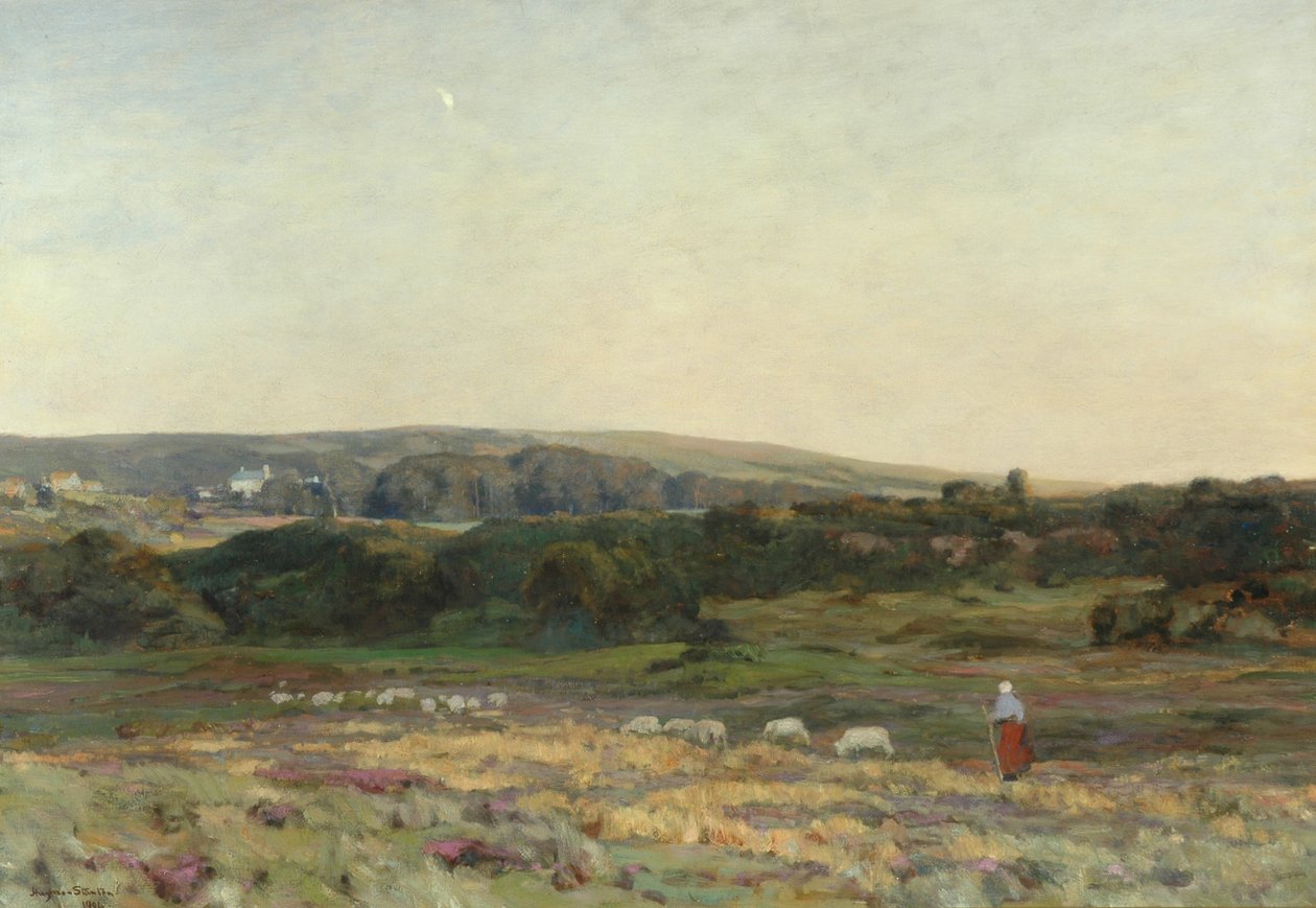 Crepúsculo da noite, Studland, Dorset, 1904 de Herbert Hughes Stanton