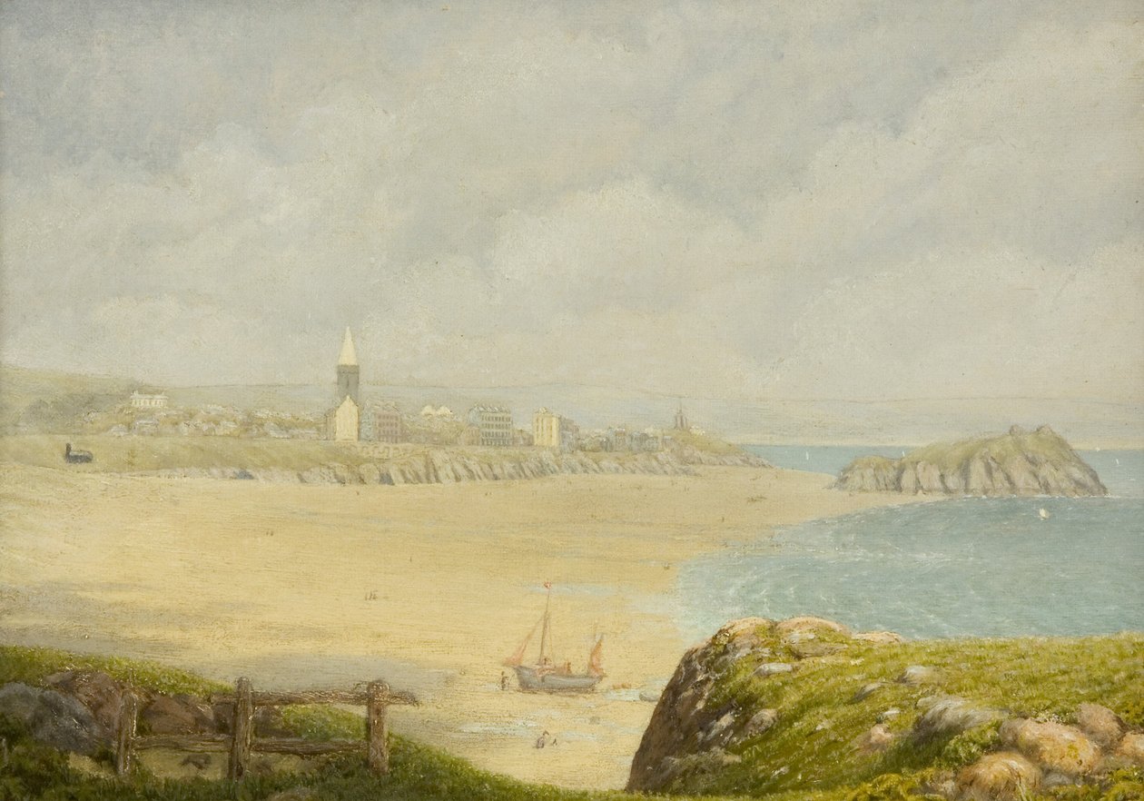 Tenby, a praia (Óleo sobre tela) de Herbert Isambard Owen