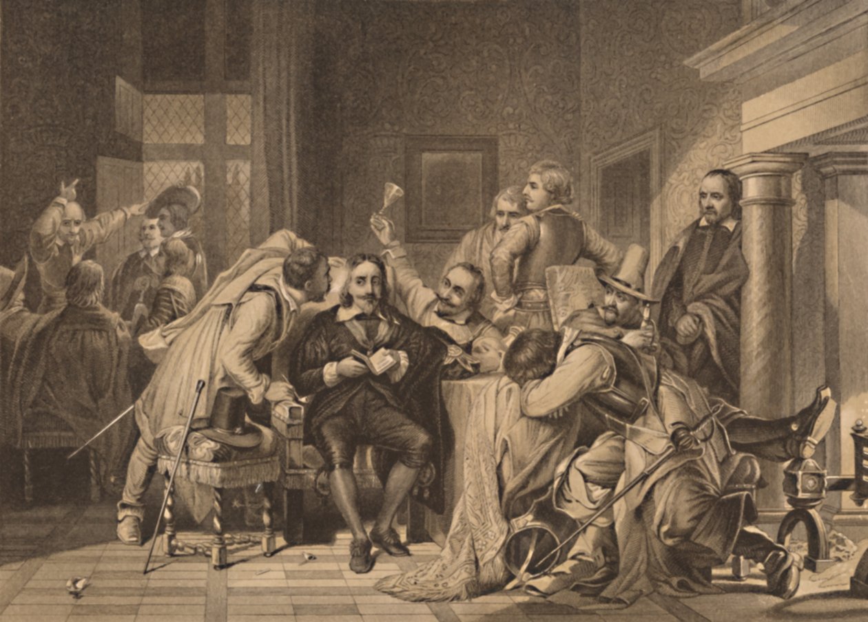 Charles I. na sala da guarda, 1886 de Herbert Bourne