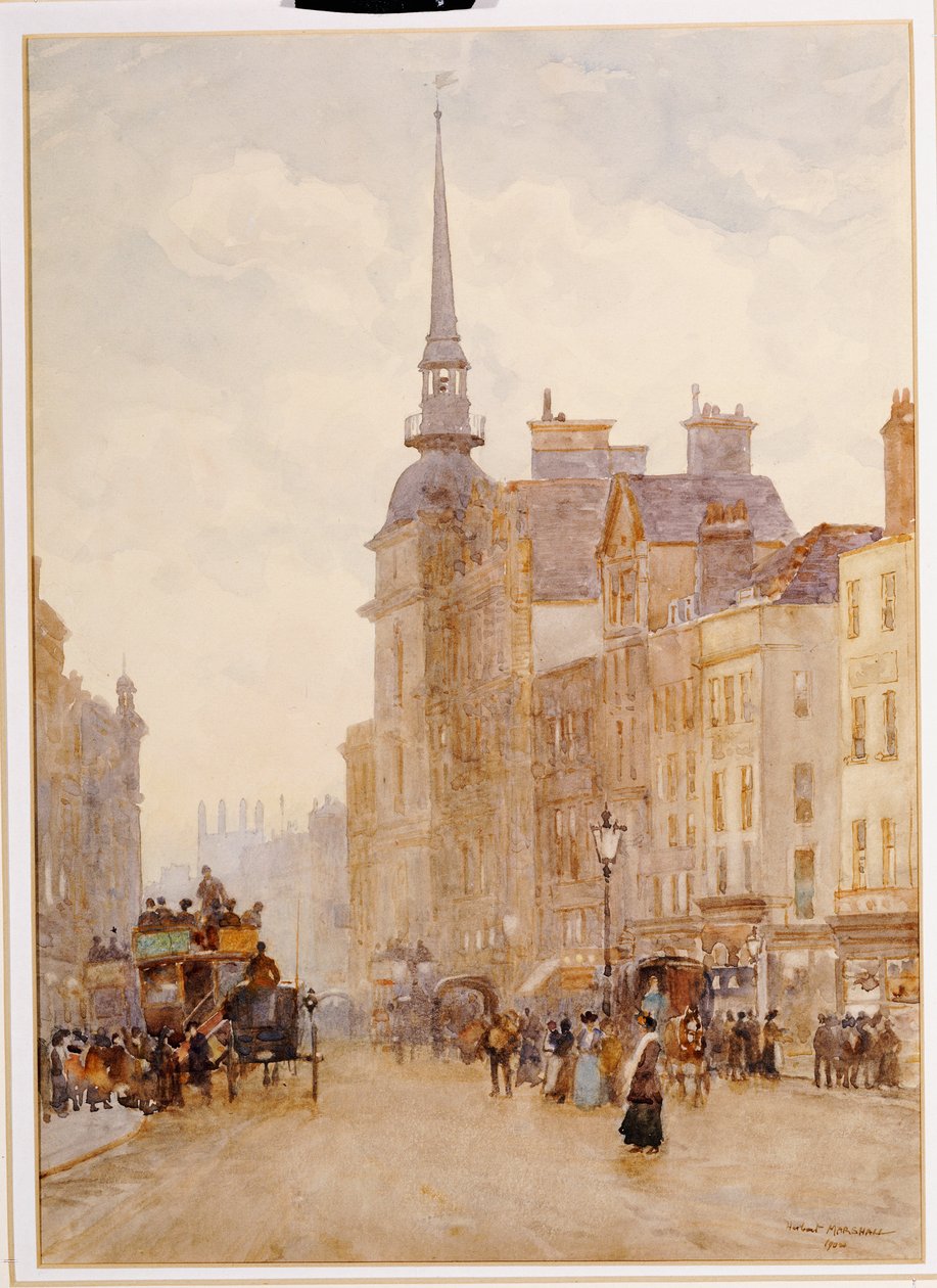 Olhando para baixo da Colina Ludgate da Escadaria de São Paulo, 1900 de Herbert Menzies Marshall