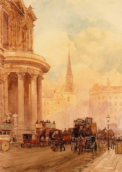 O adro da Igreja de São Paulo (aguarela) de Herbert Menzies Marshall