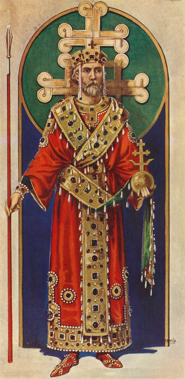 Um imperador bizantino dos décimos, décimos primeiro e décimo segundo séculos, AD, 1924. de Herbert Norris