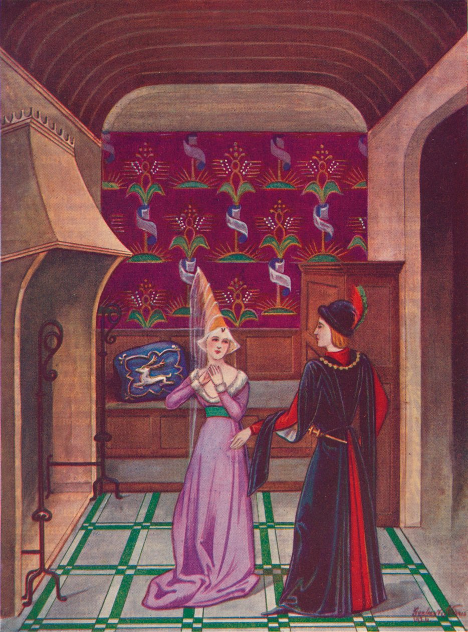 Um Interior. Final do século XV, 1926 de Herbert Norris