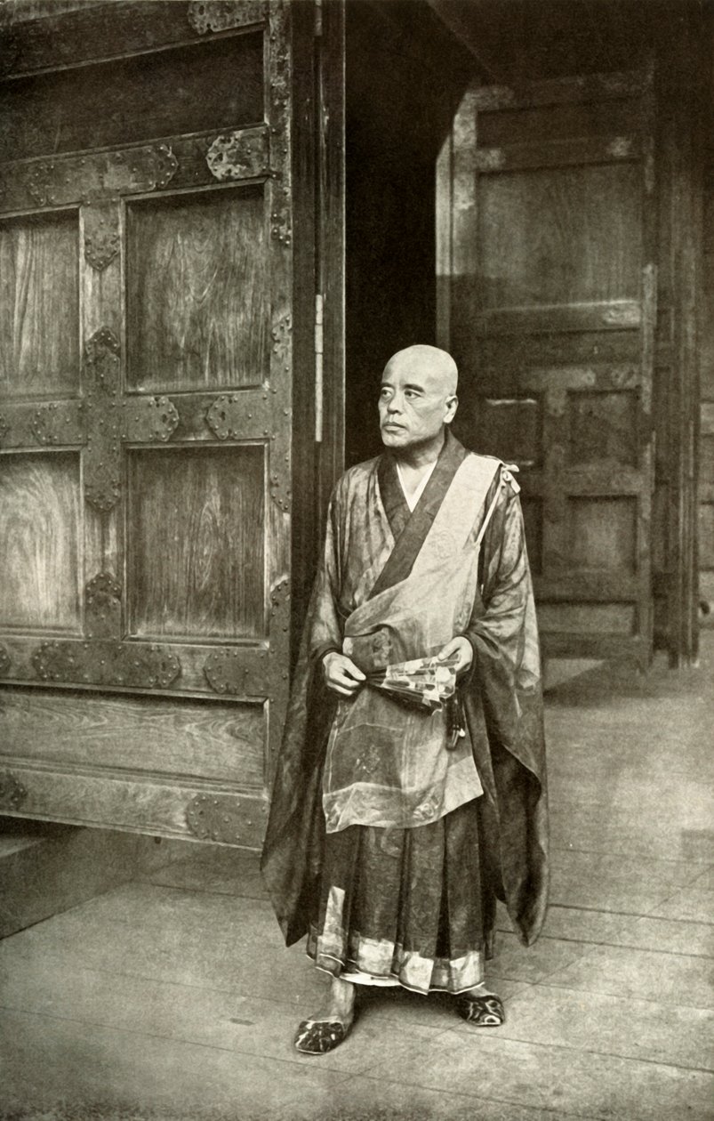 Um sacerdote de Buda, 1910. de Herbert Ponting