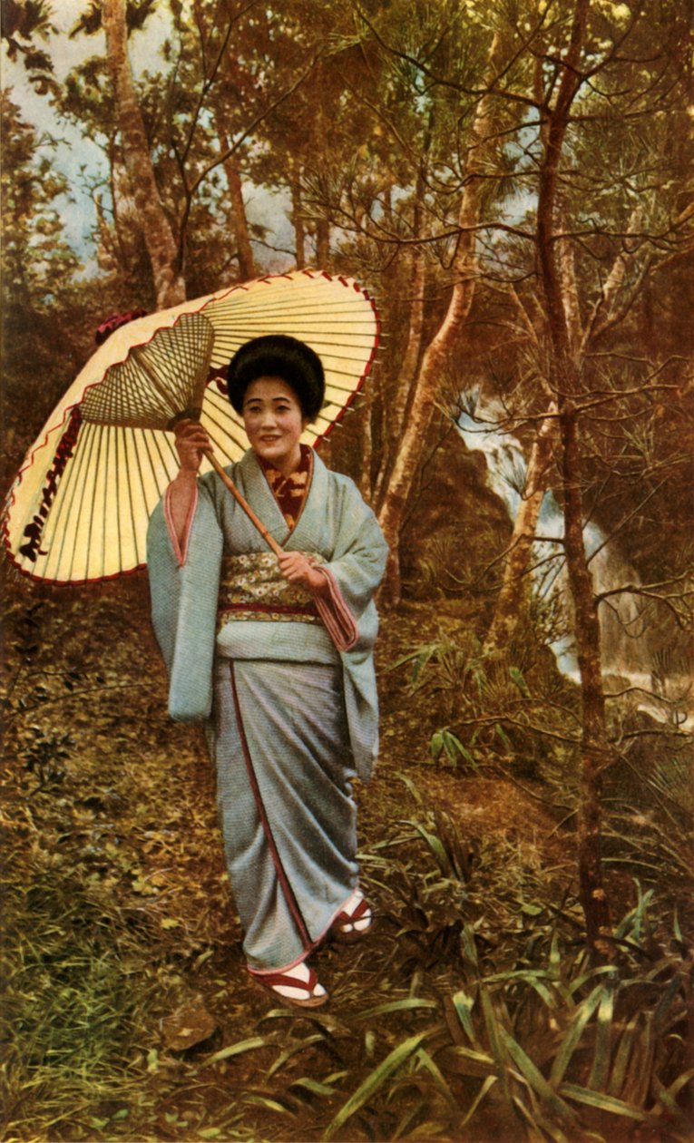 Um chuveiro na floresta, 1910. de Herbert Ponting