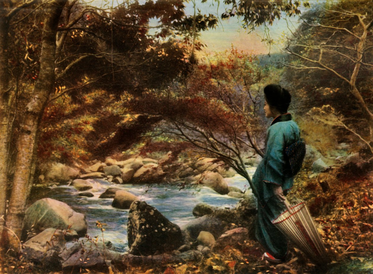 Outono em Miyanoshita, 1910. de Herbert Ponting