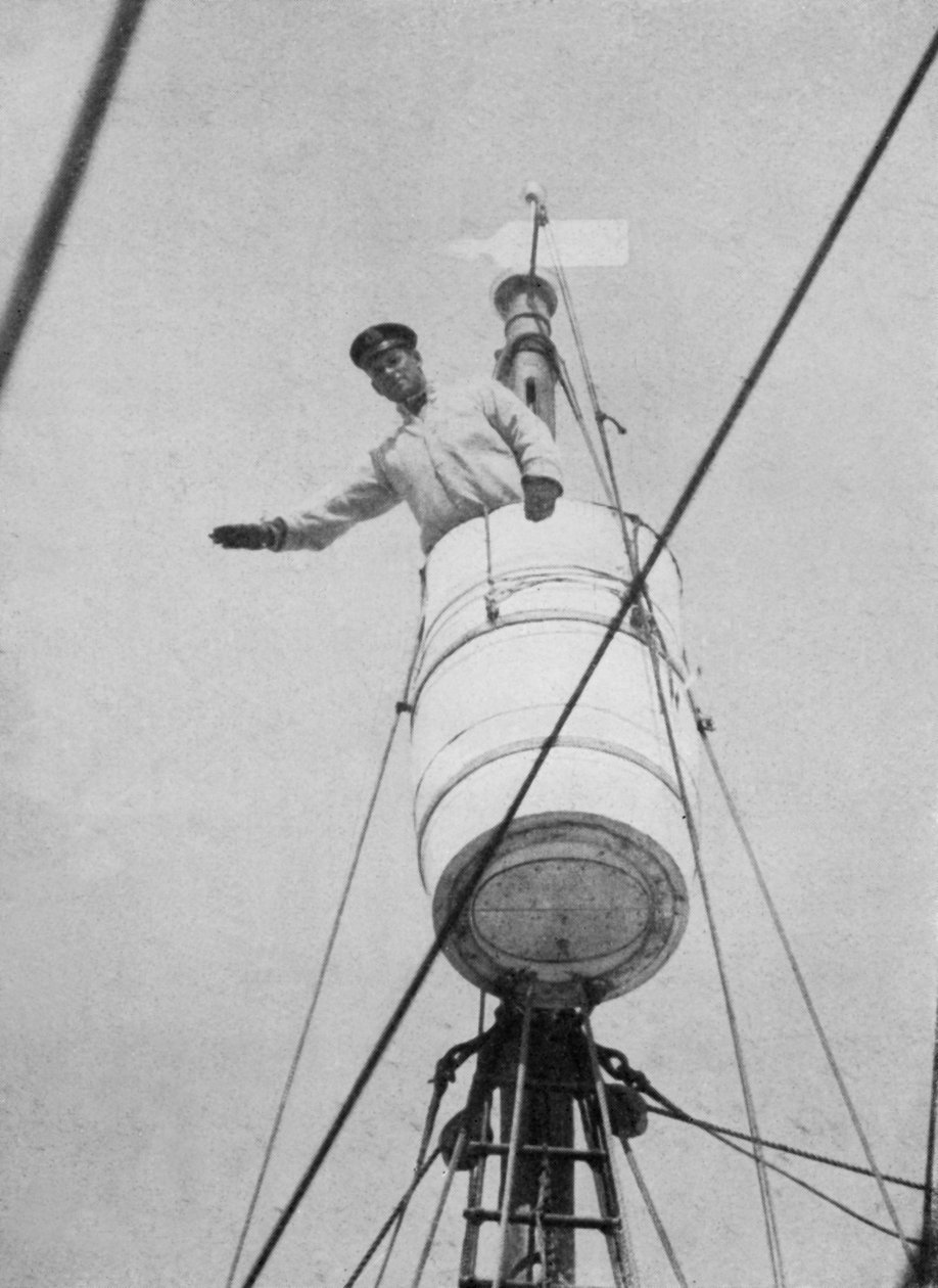 Tenente Evans no Ninho dos Corvos, c19101913, 1913 de Herbert Ponting