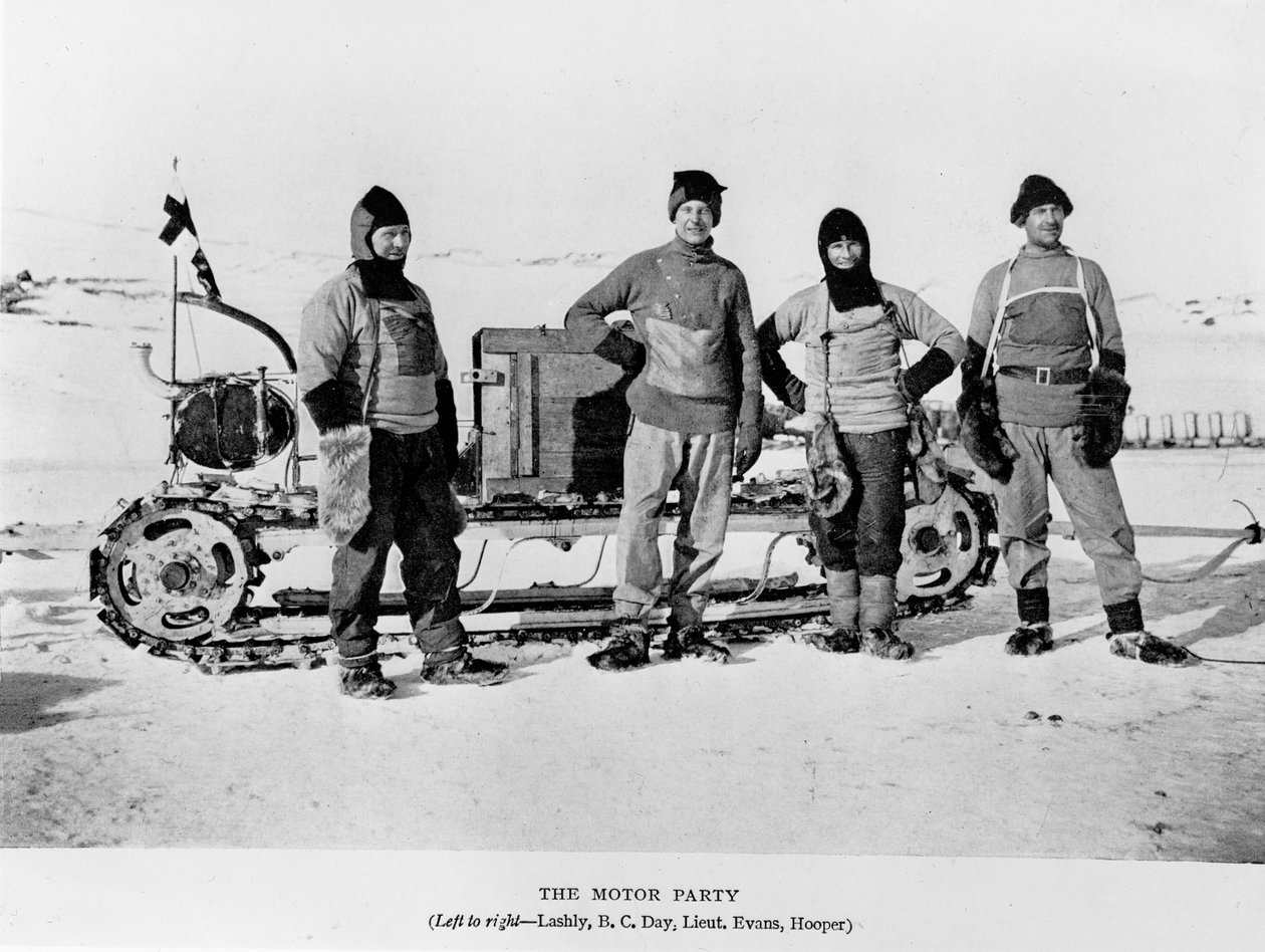 Motor Party - Lashly, Day, Evans e Hooper, 1911 de Herbert Ponting