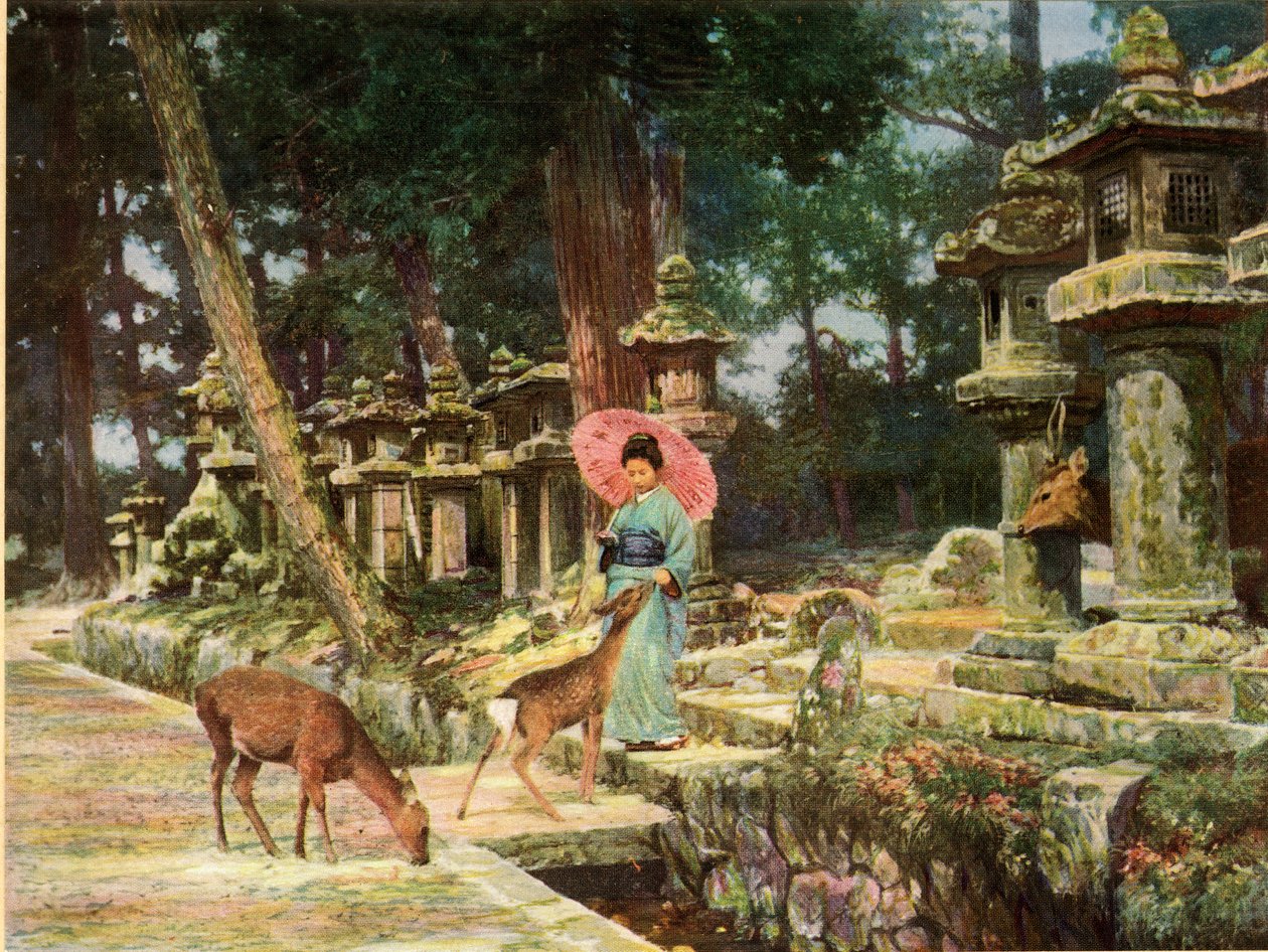 Nara, o coração do Japão antigo, 1910. de Herbert Ponting