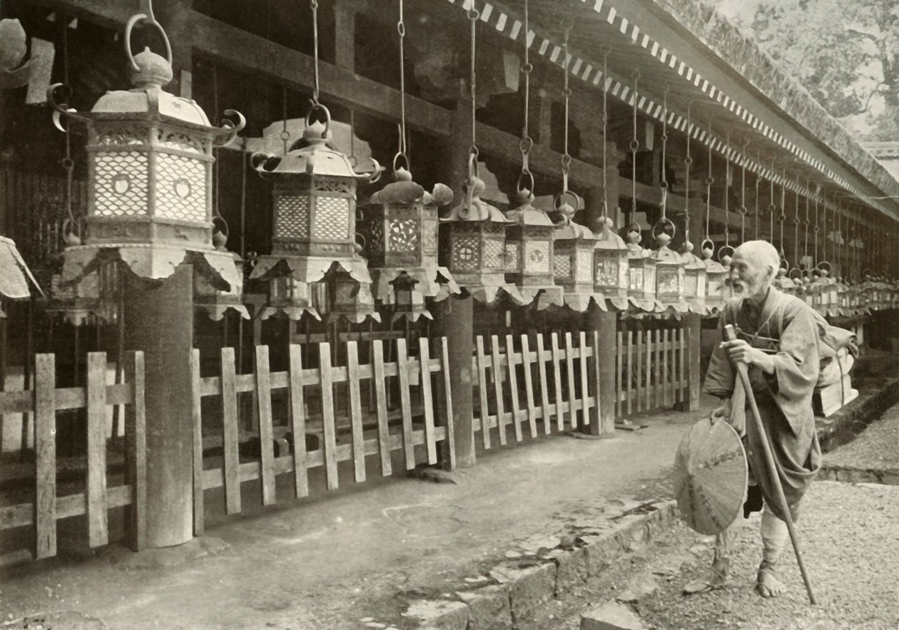 Em uma peregrinação a Nara, 1910. de Herbert Ponting
