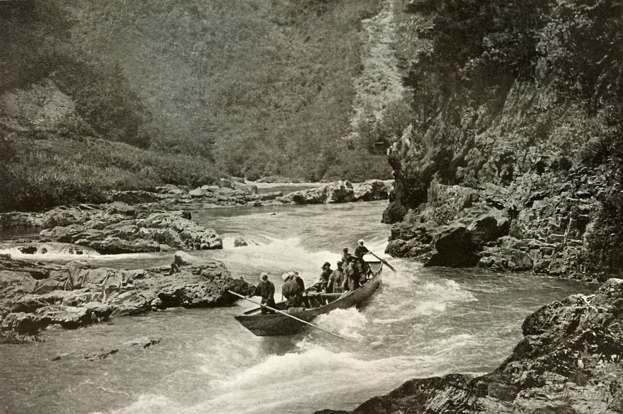 Atirando nas Corredeiras do Katsura-Gawa, 1910. de Herbert Ponting