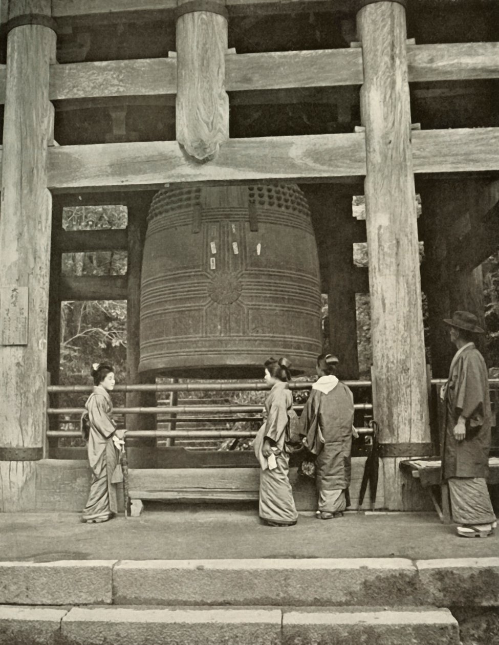 O Grande Sino no Templo Chio-In, 1910. de Herbert Ponting