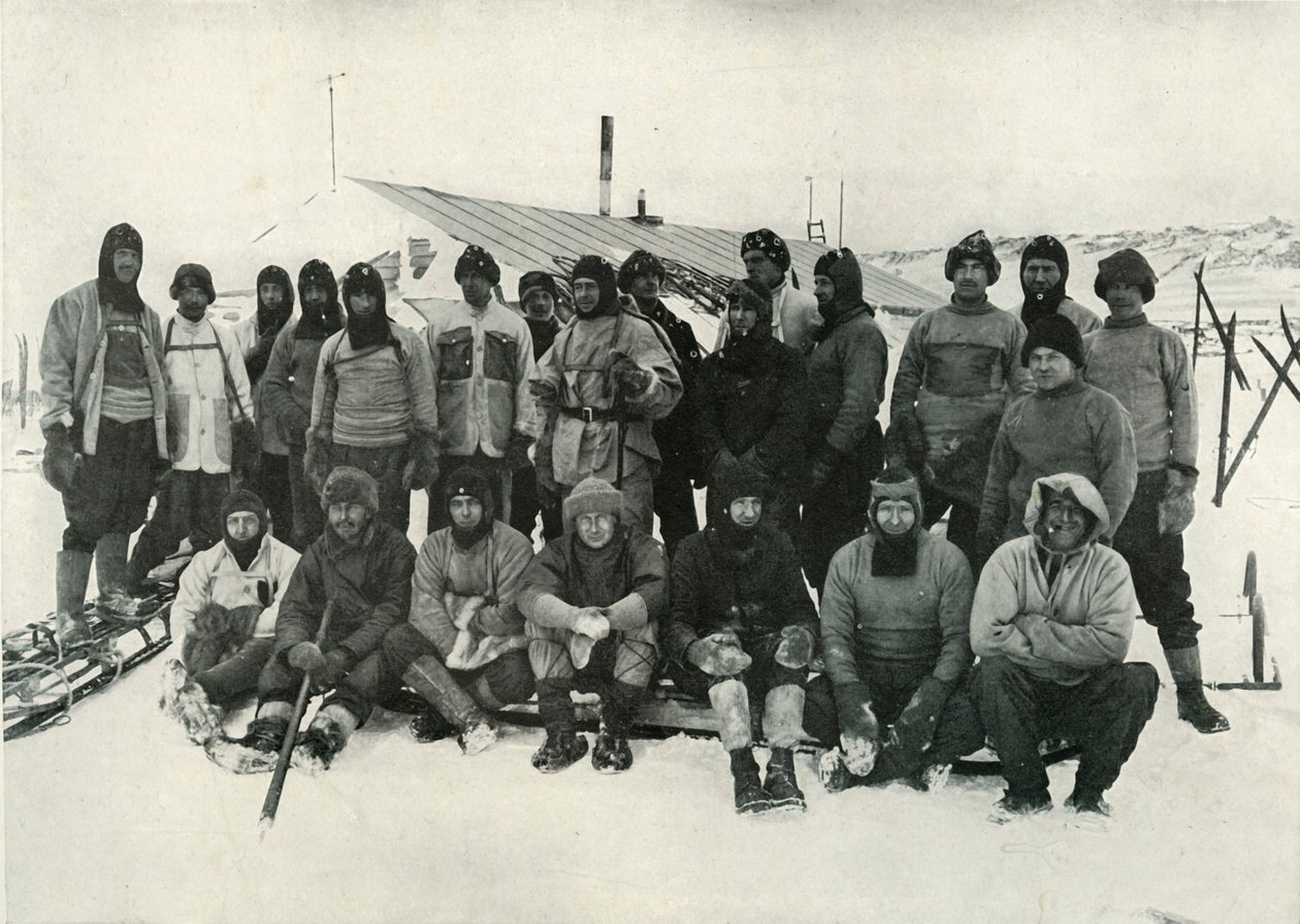 A festa principal em Cape Evans depois do inverno, 1911, 1913 de Herbert Ponting