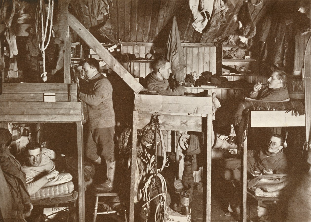 Os cortiços Cherry-Garrard, Bowers, Oates, Meares, Atkinson, 9 de outubro de 1911, 1913 de Herbert Ponting