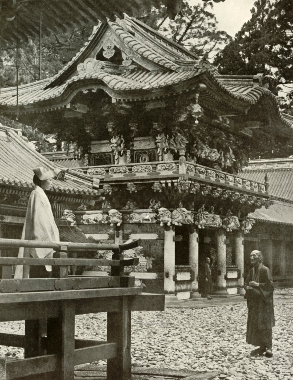 O Portão Yomei em Nikko, 1910. de Herbert Ponting