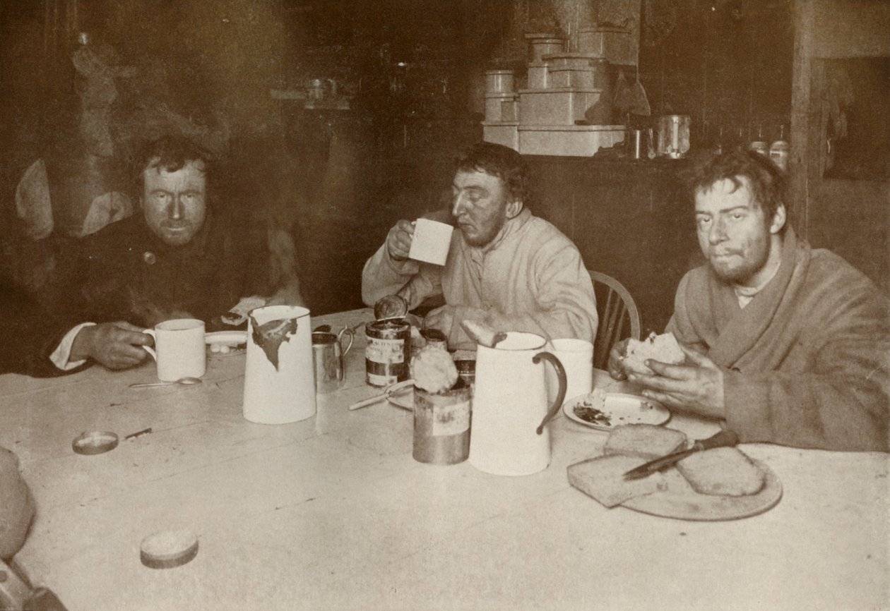 Wilson, Bowers e Cherry-Garrard em seu retorno de Cape Crozier, 1 de agosto de 1911, 1913 de Herbert Ponting