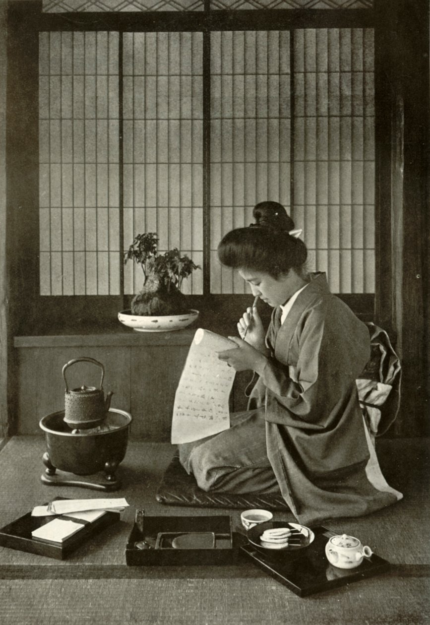 Escrevendo uma carta, 1910. de Herbert Ponting