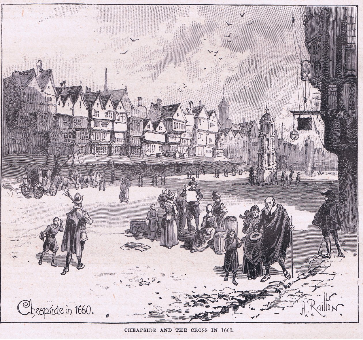 Cheapside AD 1660 de Herbert Railton