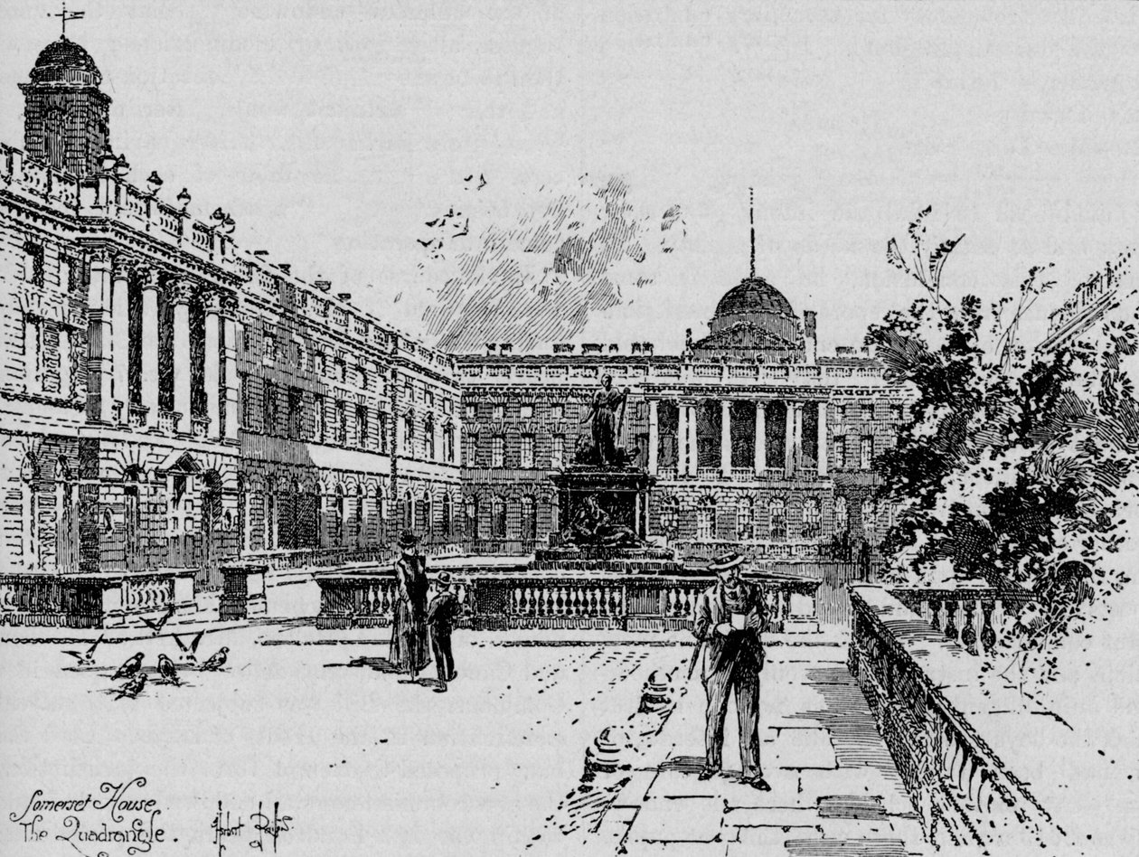 O Quadrilátero, Somerset House, c1890 de Herbert Railton