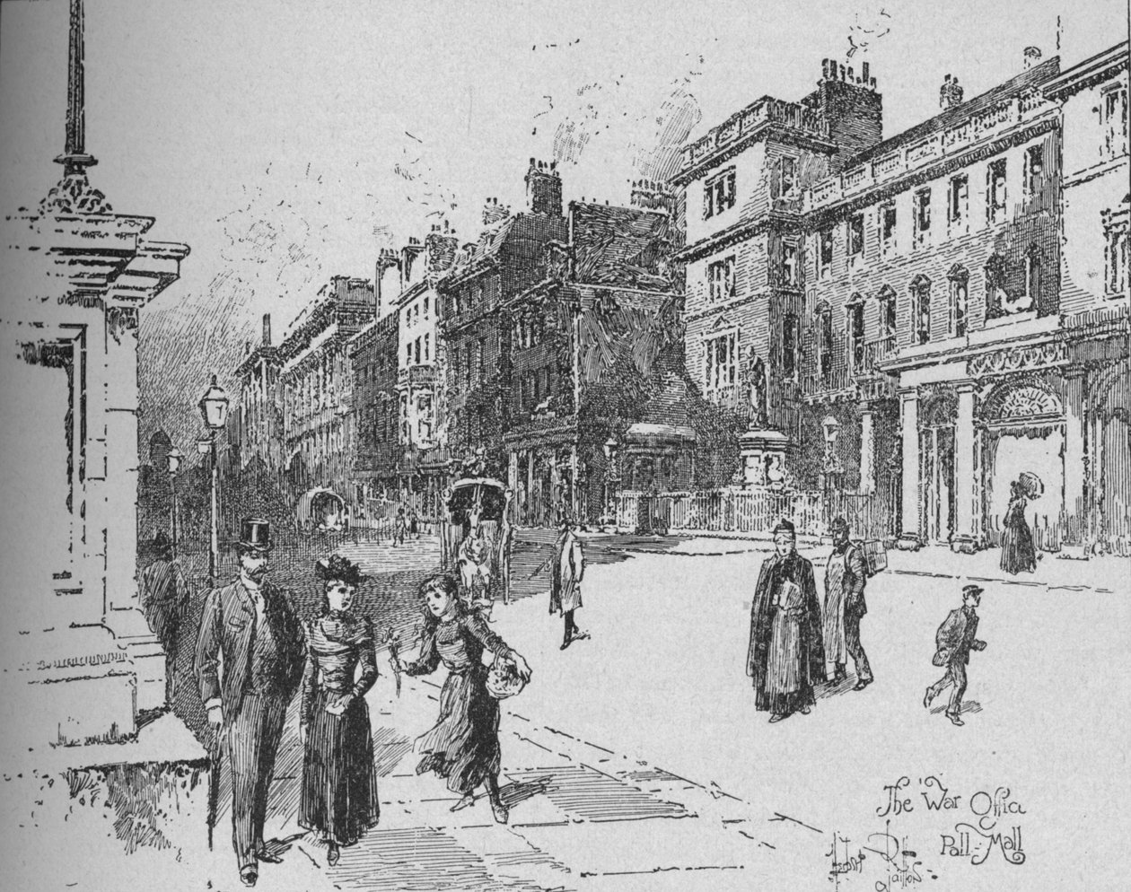 Escritório de guerra, Pall Mall, c1890 de Herbert Railton