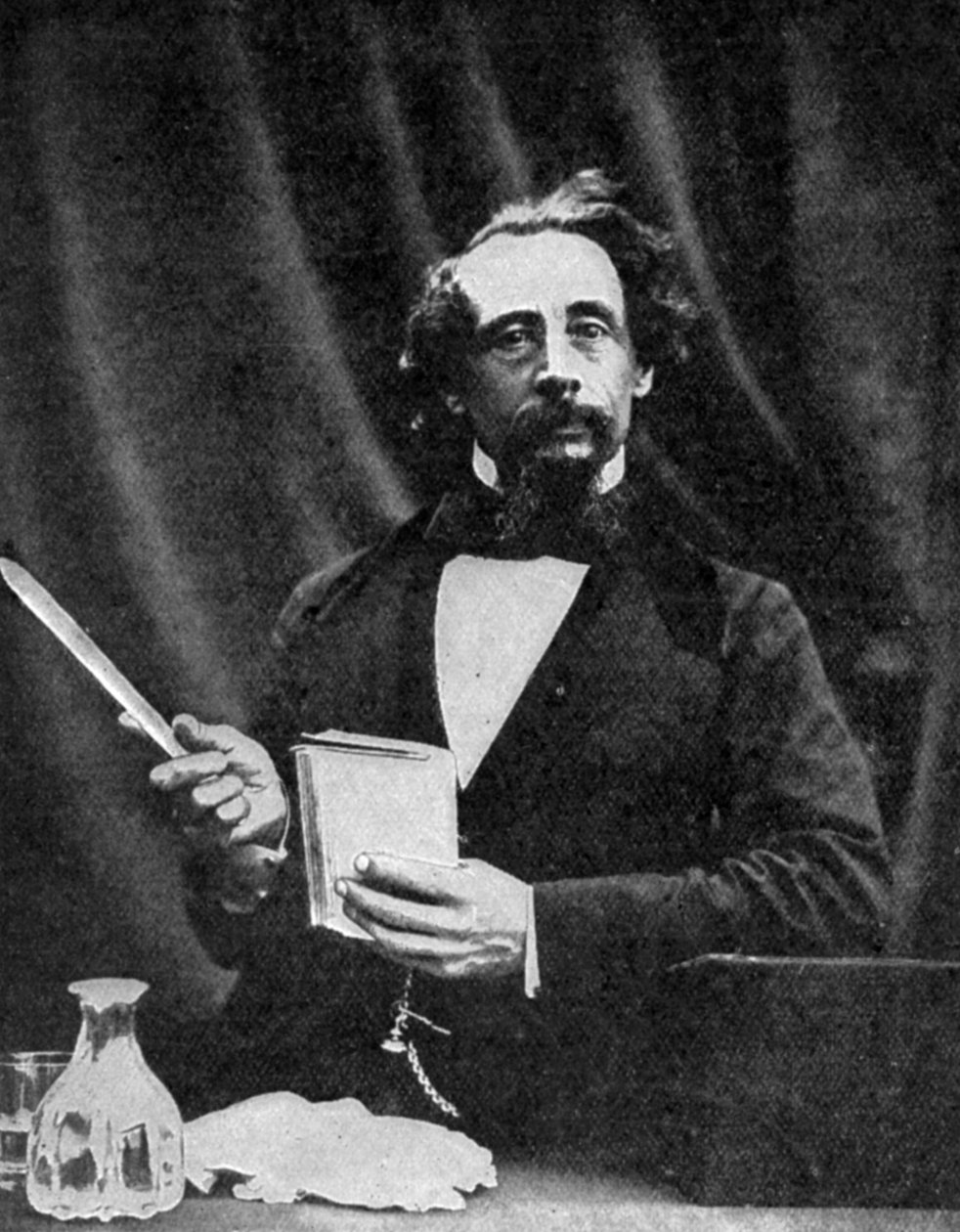 Charles Dickens dando uma leitura, 1859 1912 de Herbert Watkins